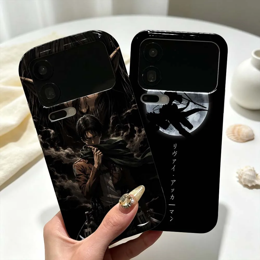 Funda de teléfono de lujo con el logo de Attack on Titan para Xiaomi Mi 17 15 14 13 14T 13T Pro Max Lite Feilini, funda rígida con diseño de ondas y acabado suave.