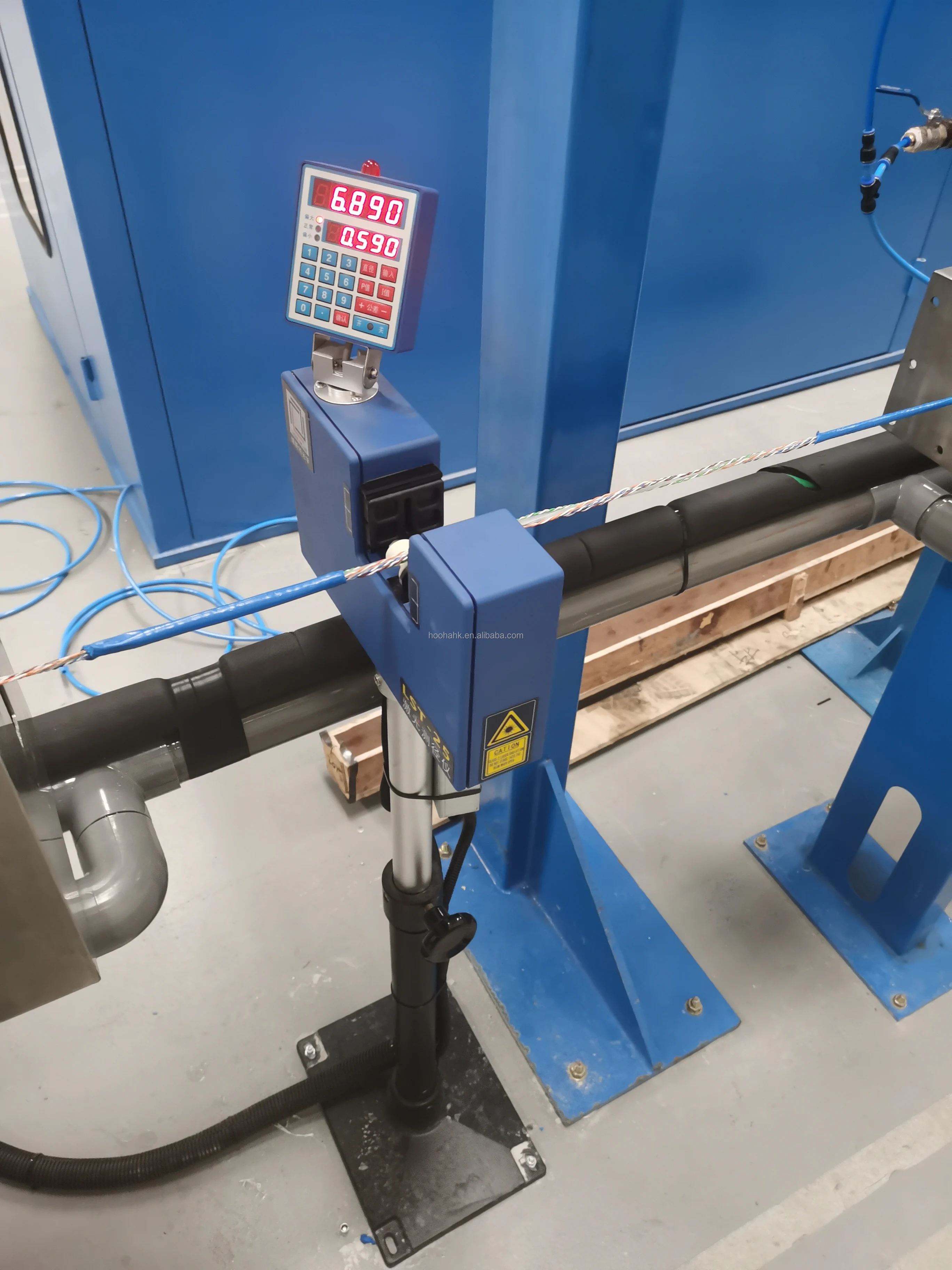 Laser Caliper Fio e Cabo Equipamento De Teste, ABC Cable Making