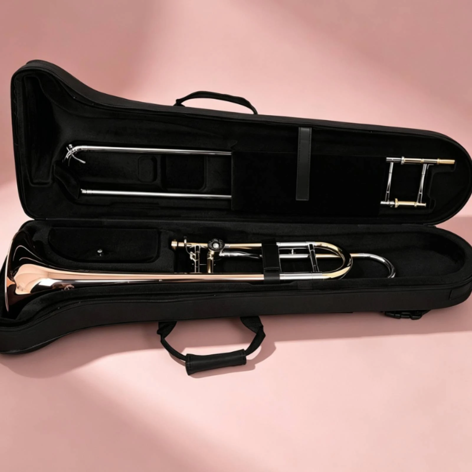 Brass Instrument Gig Bag with Shoulder Straps Padded Brass Instrument Bag Backpack Shielded for Students, Rehearsals, School