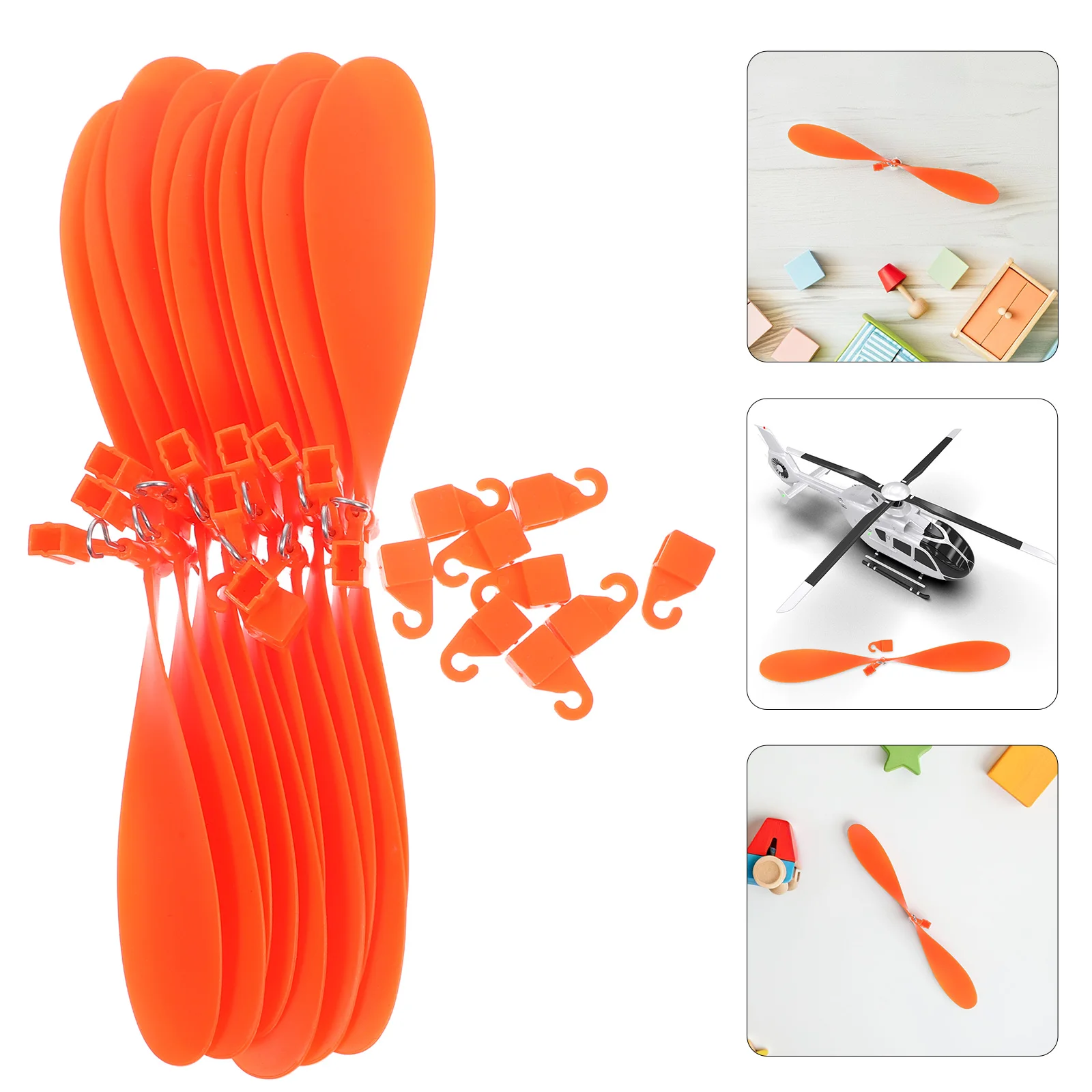 10pcs Rubber Band Power System Airplane Propeller Blades Glider Tiger Helicopter Wind Force Aircraft Adaptable