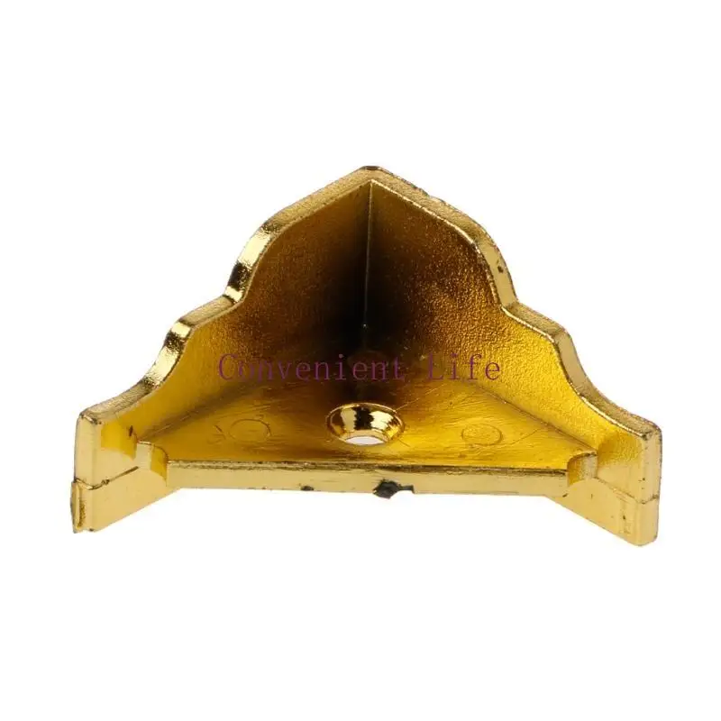 l1ee20ピースケースコーナープロテクターキャビネットボックスコーナープロテクター家具エッジセーフティガード用のゴールド装飾コーナーウッド