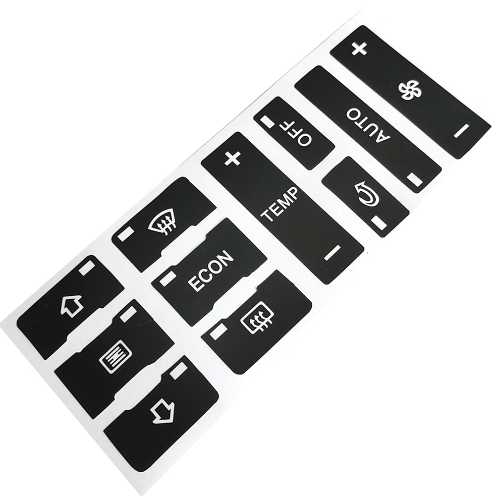 Car Sticker A/C Button Black Black Overlay Car Accessories Car Tools High Grade Repair Sticker Car Spare Parts