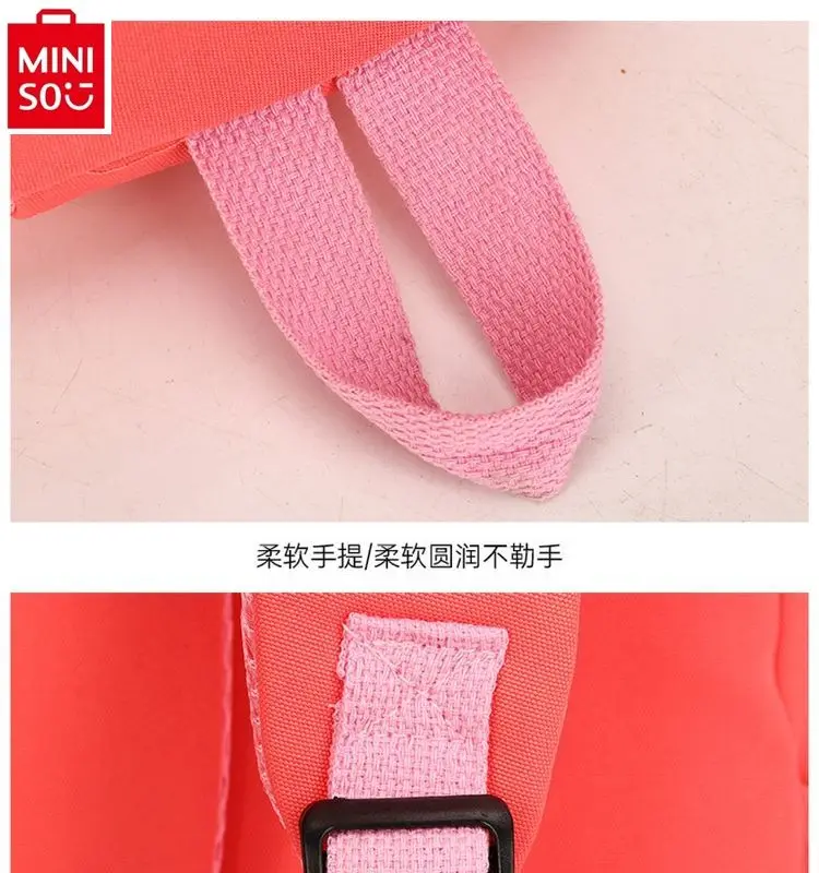 MINISO 디즈니 만화 미키 인어 공주 대용량 배낭, 경량 및 하중 감소, 어린이 배낭