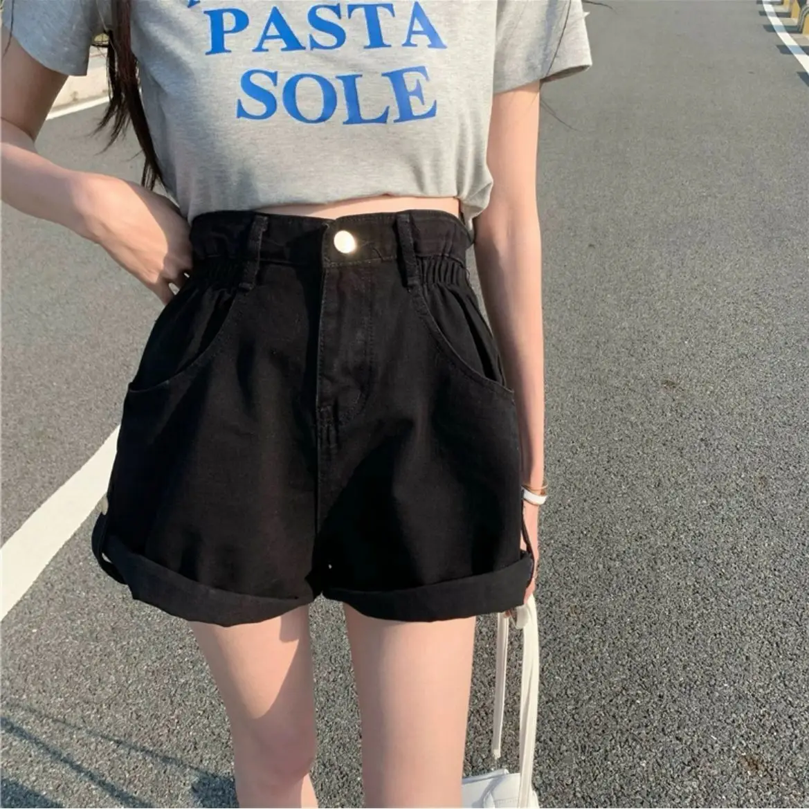 Shorts Women Minimalist Everyday Leisure Plain Modal Soft Fabric High Waist Drawstring Relaxed Fit Simple Summer  Homewear