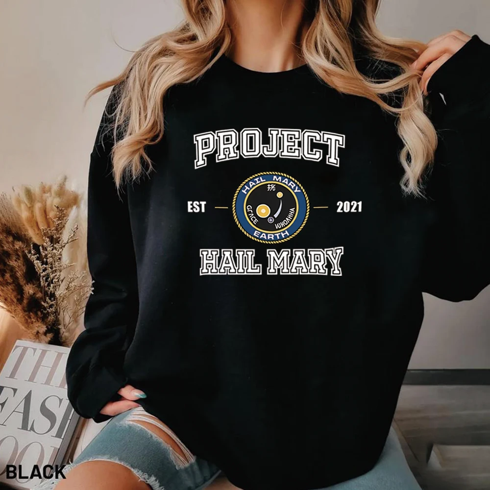 Unisex Project Hail Mary Sweatshirt Ryland Grace Shirt Space Sweater Jazz Hands Pullover Amaze Long Sleeves Casual Sweatshirts