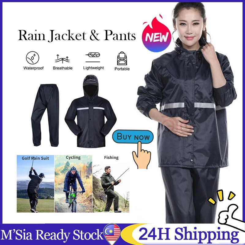 Adult Thick Waterproof RainCoat Rain Coat Motorcycle Rainsuit Motorcycle Rainwear Suit Reflective Riding Raincoat