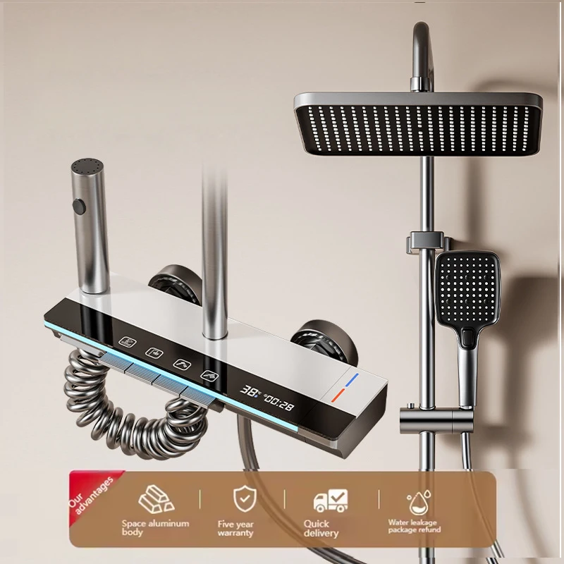 Shower set hotel bathroom shower shower atmosphere light complete shower set Three Pressure gun-level handheld