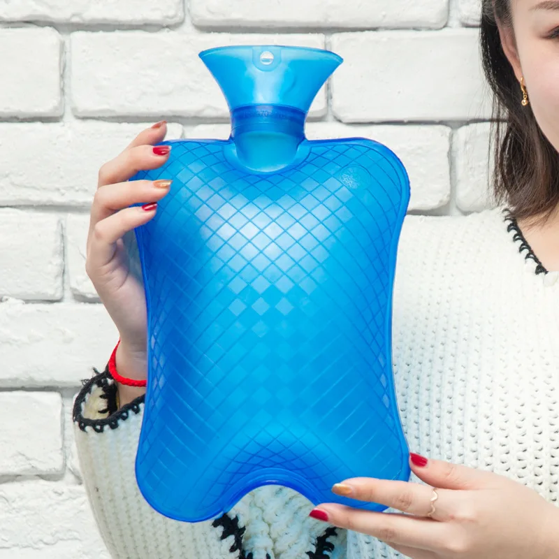 3L Big Water-filling PVC Hot Water Bottle Reusable Hot Water Bag for Pain Relief with Cover