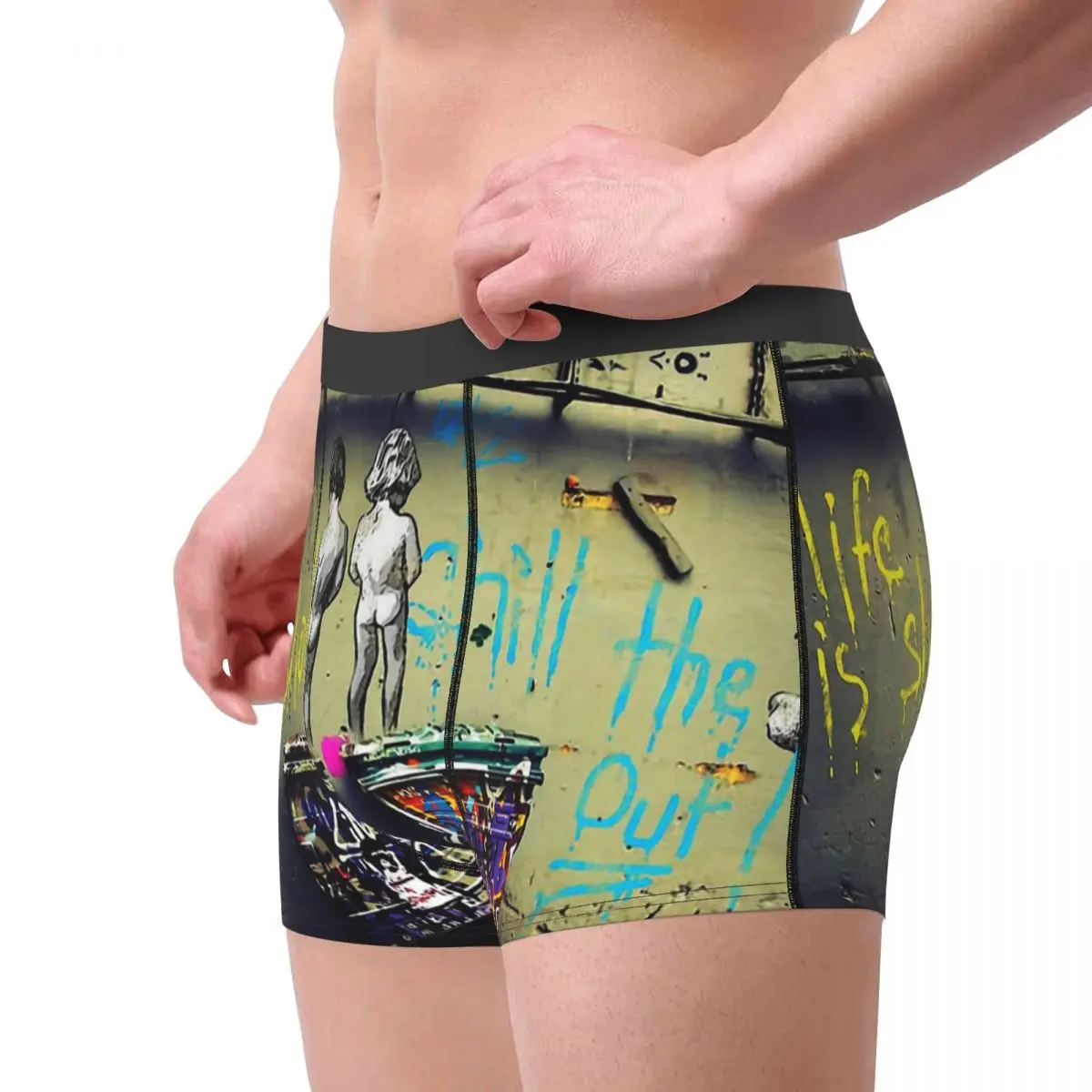 Banksy Chill The Duck Out Underpants Cotton Panties Man Underwear Ventilate Shorts Boxer Briefs