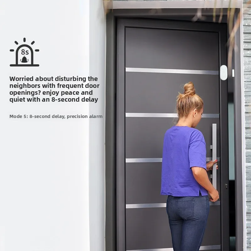 Security anti-theft door and window alarm, household door closing and going out reminder, high decibel independent door