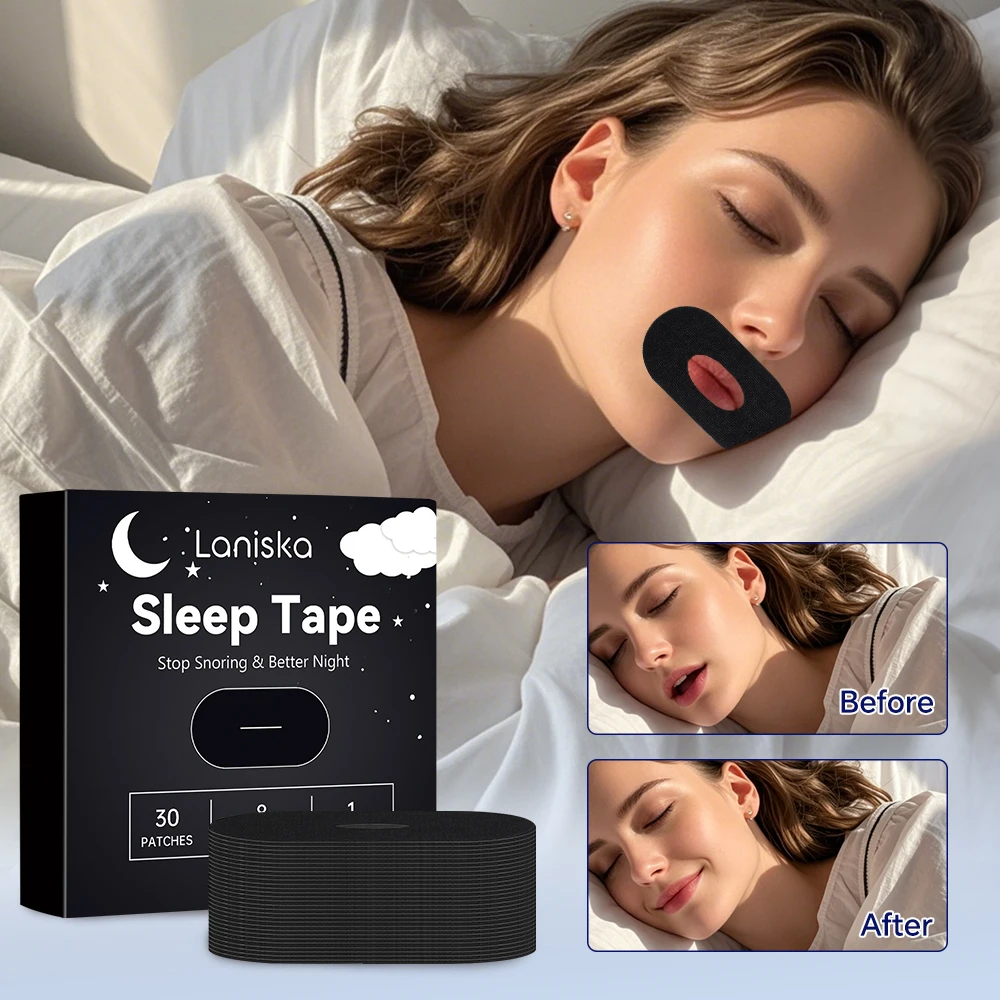 30/60/90Pcs Mouth Tape Anti Snoring Sleep Mouth Tape Best Breathing Nasal Strips Improved Sleeping Snoring for Home Travel