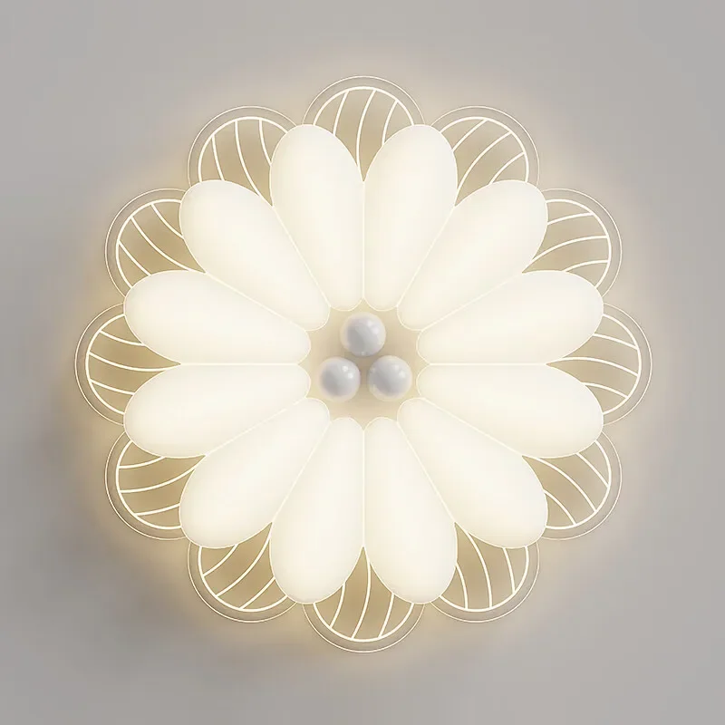 

Cream wind flower bedroom living room lamp
