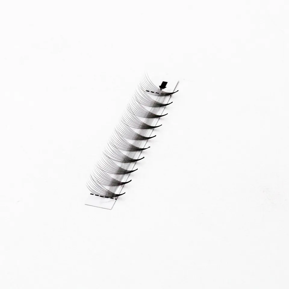 Schlanke, schmale Basis, vorgefertigte Fächer, Wimpernverlängerung, dünne Wurzel, spitze Basis, 5D, 6D, 8D, 12D, 10D, scharfer Stiel, russische Volumenfächer, Lash Cilio – Detail 23