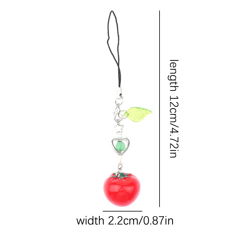 Simulierte Tomaten Telefon Lanyard niedlichen Obst Handy Gurt Schlüssel bund für Mädchen Handy Kette Zubehör