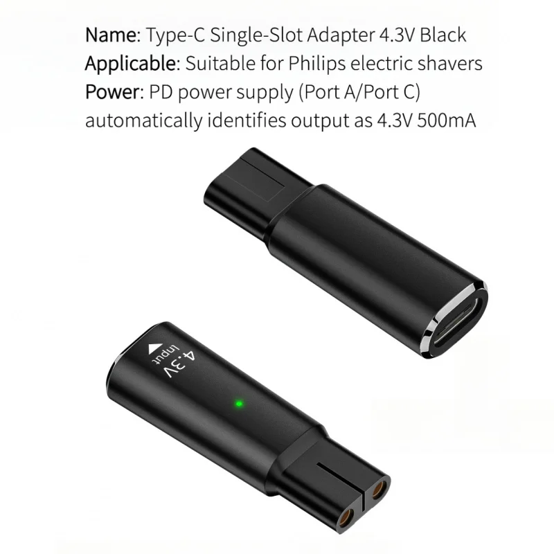 4.3V Type-C Portable Charging Connector Cable for Electric Shavers & Hair Clippers