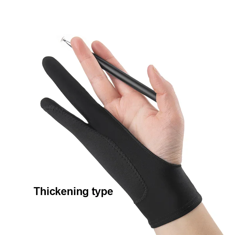 2 Pcs Drawing Glove Fits Left and Right Hand for IPad, Digital Drawing Tablet, Paper Sketching Anti-touch Painting Gloves