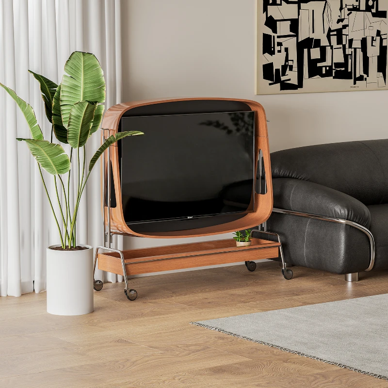 Retro Solid Wood Simplicity TV Stand Removable TV Stand