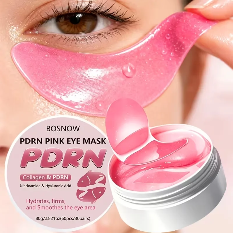 60 Pieces of Pn Pink Eye Patches/Eye Pads, Under-Eye Patches - Deeply Moisturizing, for a Refined Appearance, with a Powerful Hydrating and Cooling Experience, Gel Eye Patches Improve the Skin Around the Eyes, Suitable for All Skin Types, Unisex