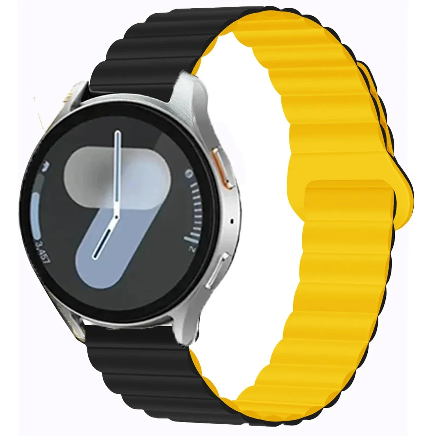 

Magnetic Silicone Band for Samsung Galaxy Watch 7 6 5 4 40mm 44mm Soft Sports Loop Strap Bracelet for Galaxy 4 6 Classic Correa