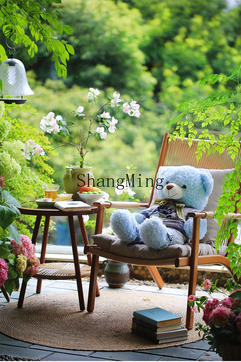 FG  recliner balcony sitting and sleeping three-purpose chair leisure sofa home backrest outdoor courtyard rattan chair