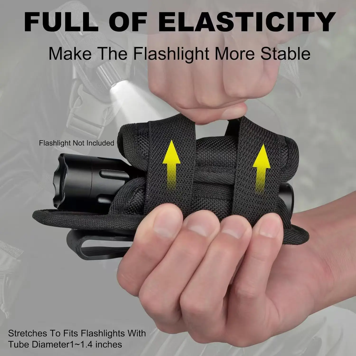 

Tactical Flashlight Pouch Belt Torch Bag Durable Hunting Lighting Accessory Survival Kits 360 Degree Holster Rotary Torch Case