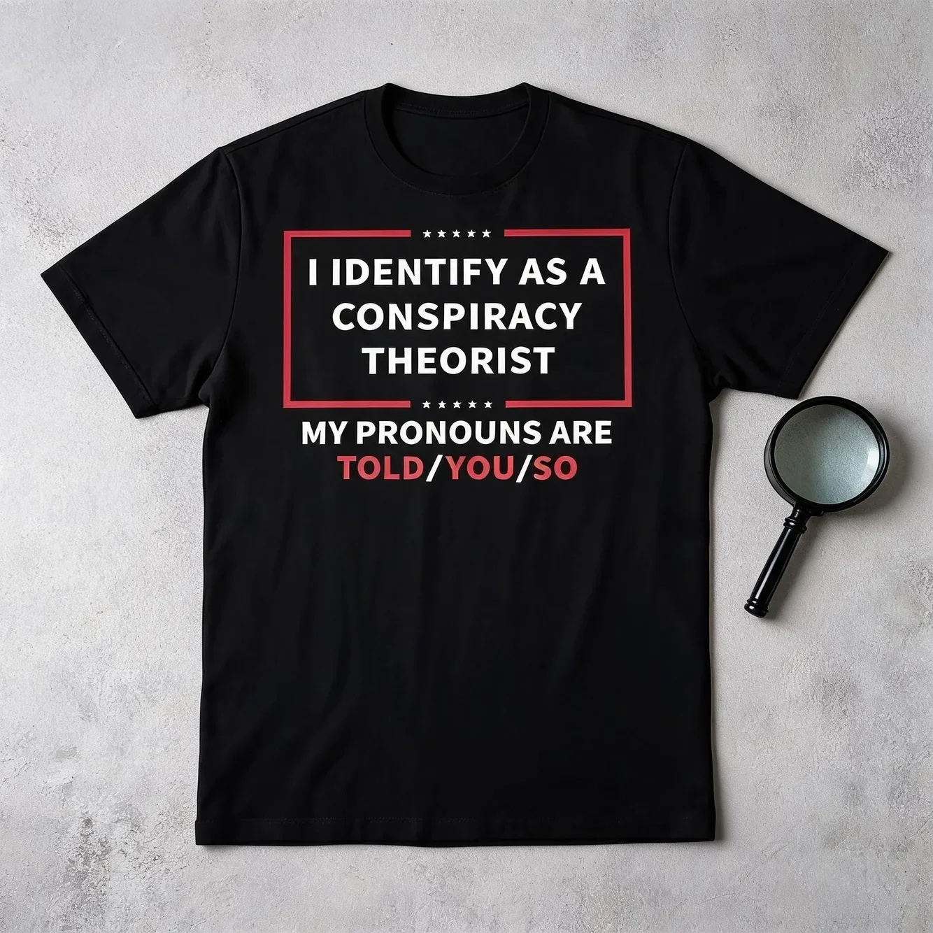 I Identify As A Theorist T Shirt Unisex Retro Graphic Tee With Statement 220Gsm Pure Casual Round Neck Shirt For Men Women Funny Funny