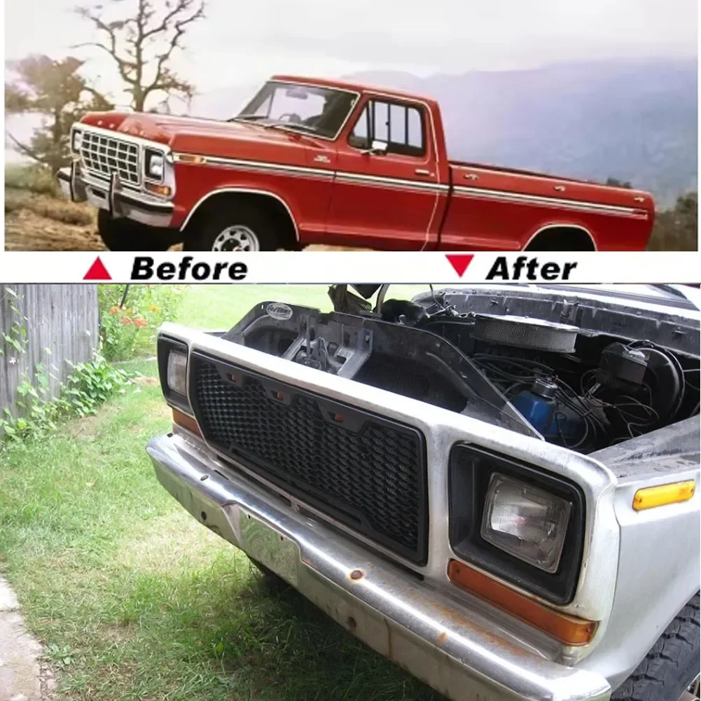 Car High Quality Refit  For FORD F150  F-150 1973-1979 Raptor Upper Mesh Grill