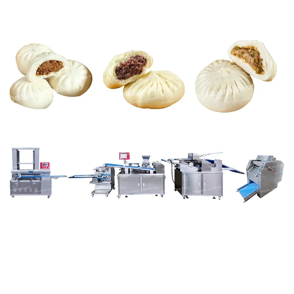 Fully Automatic Steam Bun Steamed Stuffed Baozi Making Machine For Baking Equipment Production Line