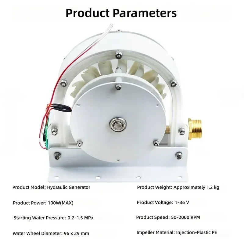 DIY Hydro Generator Pelton Turbine Wheel, 96Mm OD High Efficiency Water Wheel For Renewable Energy Power Experiment
