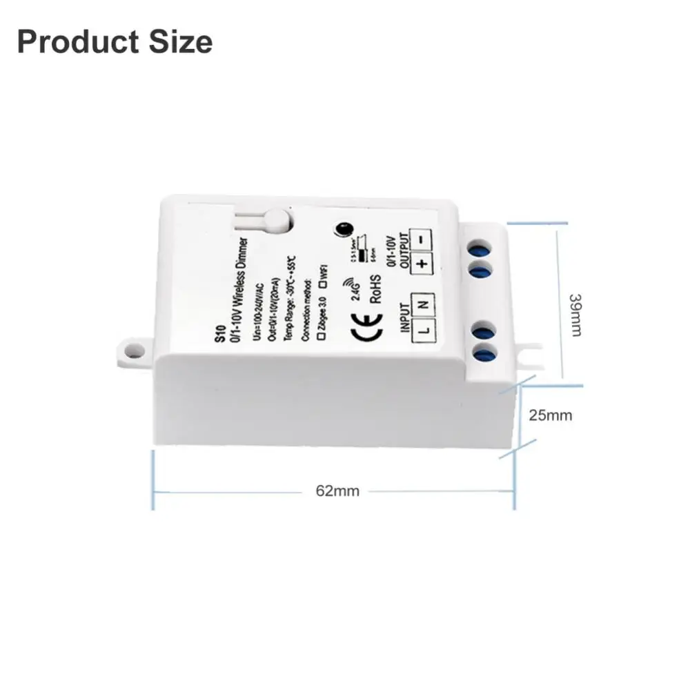 Tuya WiFi Zigbee3.0 Dimmer Power Drive AC 100-240V 0/1-10V Smart Dimmers LED Light 220V Controller Voice for Alexa Google Home