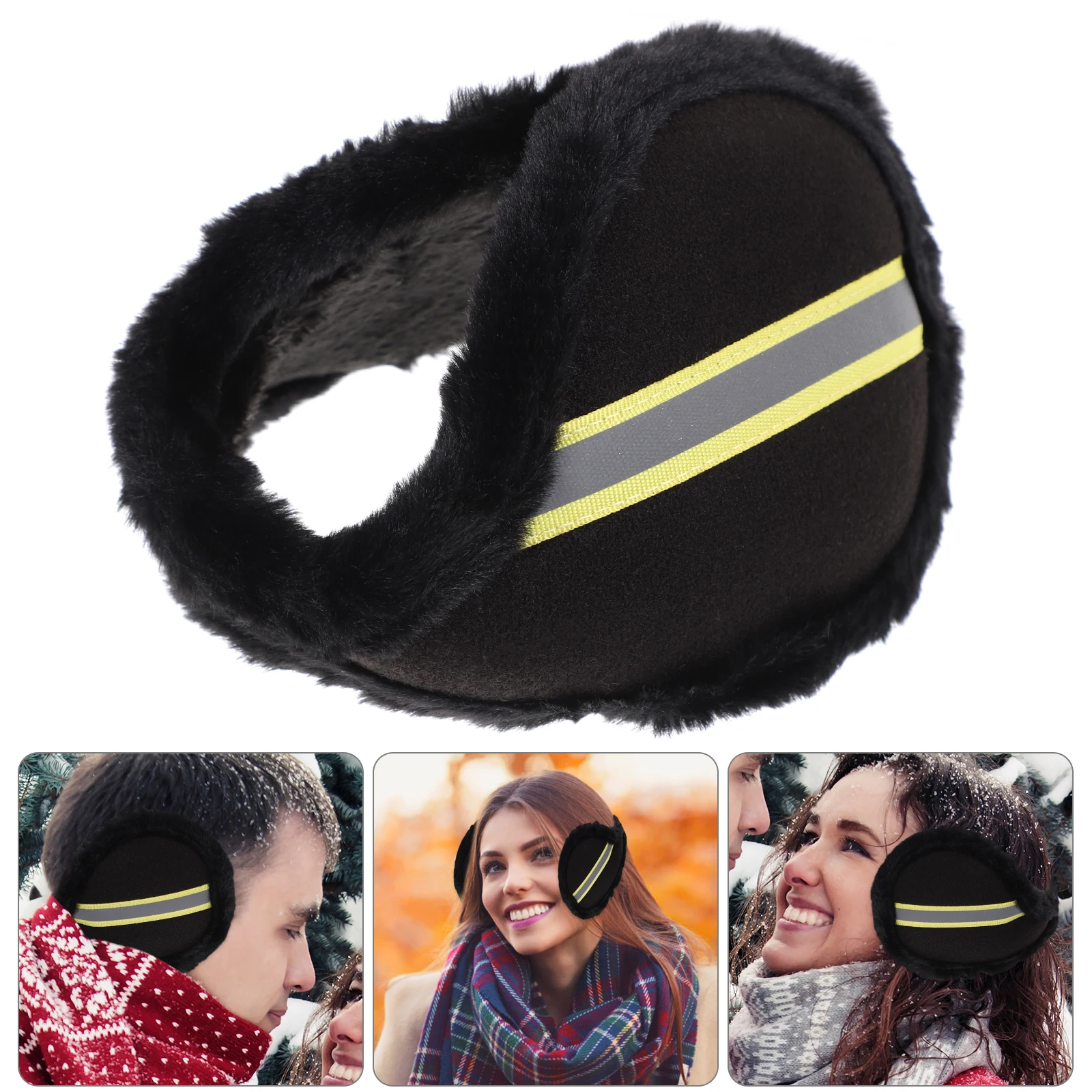 

Fluorescent Strip Earmuffs Winter Warm Outdoor Ear Warmer Cover Girls Lightweight Durable Thermal Stylish Gifts