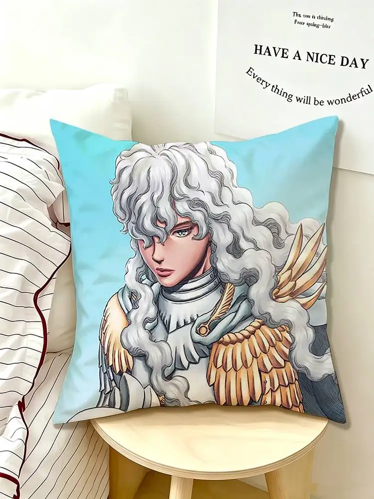 D-Dark Fantasy Griffith Guts Berserk  Pillow Case Pattern Printed Pillowcase For Living Room Sofa Cushion Cover