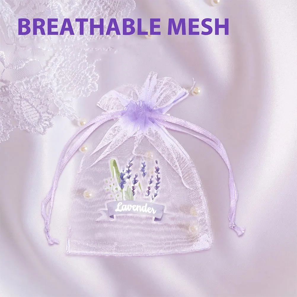 

20 Pcs Empty Sachet Bags Lavender Aroma Gauze Mesh Drawstring Storage Bags for Closet Wardrobe Small Items Packaging Gift