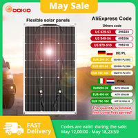 DOKIO 100W 200W 400W flexible solar panel monocrystalline silicon made in China 18V solar panel suitable for RV camping