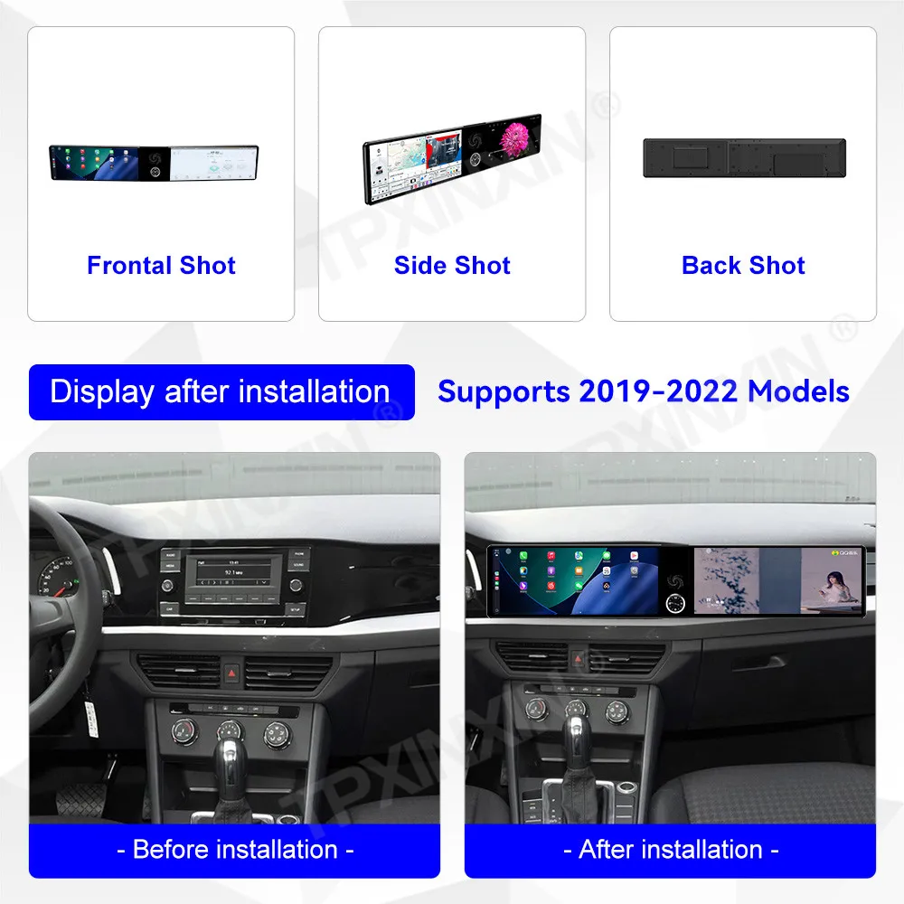 Dual Screen Interaction Android Auto For Volkswagen Bora 2019~2022 Multimedia GPS Navigation Car Radio Stereo Receiver Head Unit