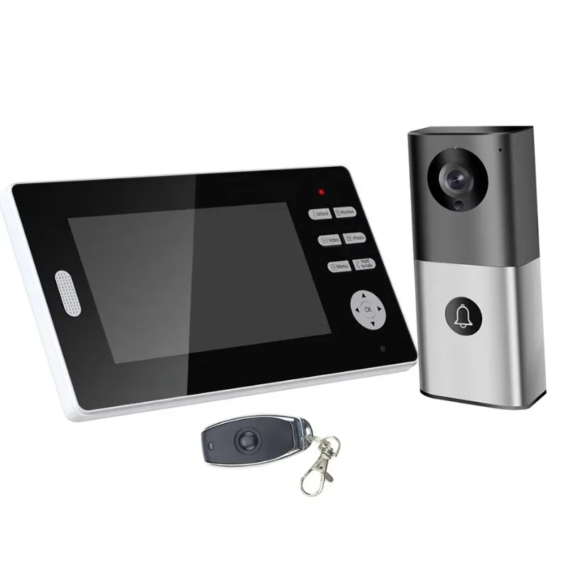 Camera Video Akuvox 2.4G Wireless Video Intercom 7 Inch High-definition LCD Display Screen Intercom Wireless Video Door Phone