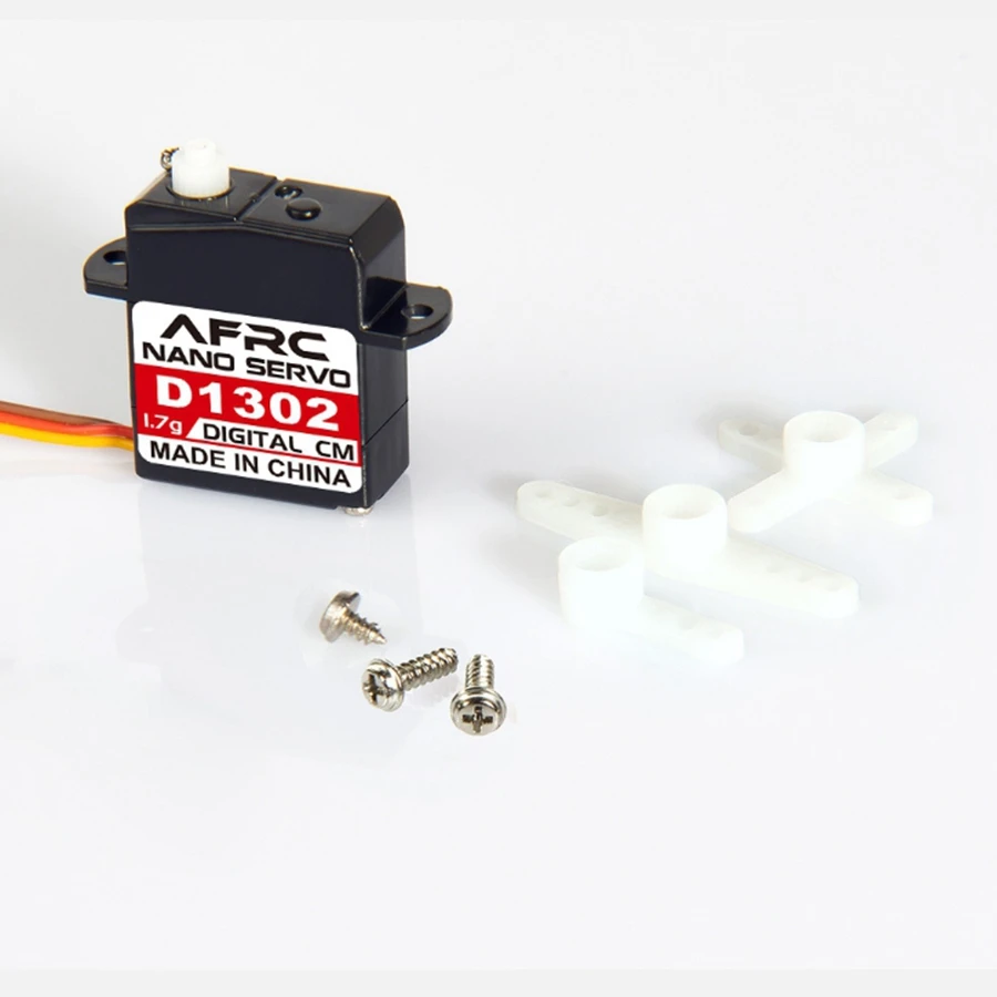 Grande Torque Mini Servo Digital, AFRC D1302, Conector JST1.0 para Modelo RC, Drone, Avião, Helicóptero, 1.7G