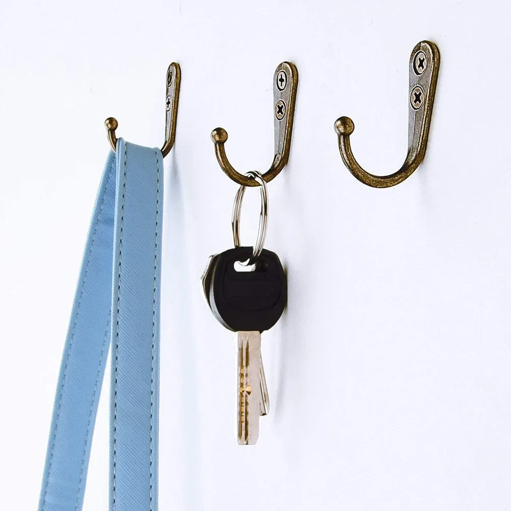 

Black Bronze Hooks Screws Hook Door Robe Clothes Hangings Vintage Coat Hooks Zinc Alloy Anti-rust Anti-scratch