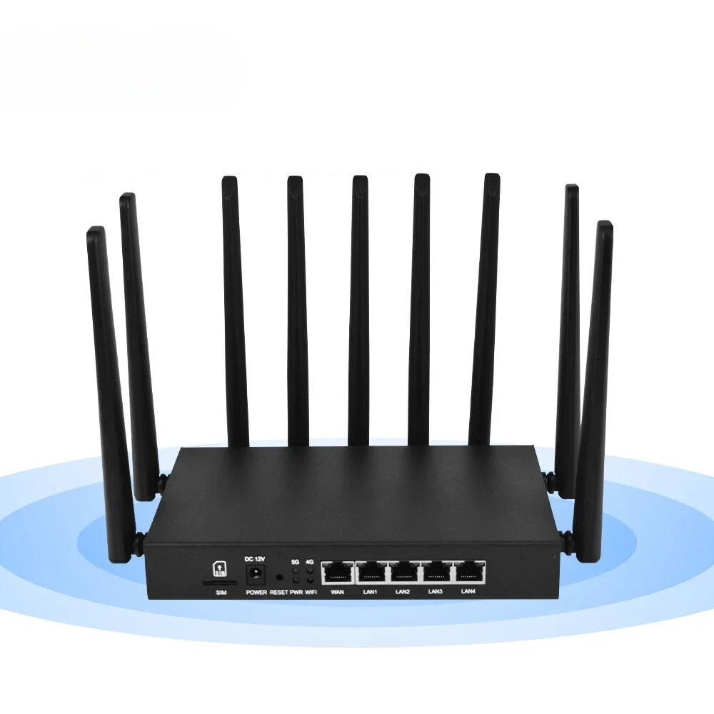 Cat 18 5G NR KuWFi 5g cpe gigabit port 3000mbps industrial 5g router unlocked NR SA 1.92Gbps 5 g router with sim card slot