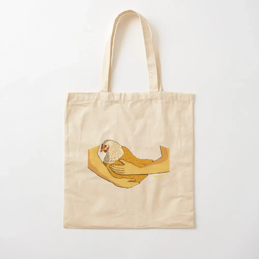 

Hugging a hen Tote Bag shopping cart bags Canvas stote bag eco pack Tote Bag