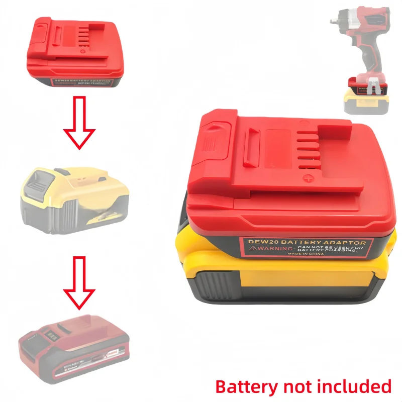 Portable tool adapter converter for Dewalt 20V battery converts to power tools compatible for Einhell Power X-Change 18V battery