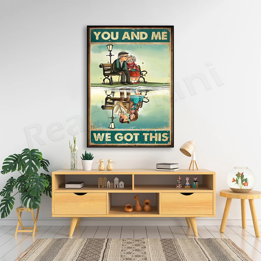 

You And Me We Got This poster, vintage poster for couple, for inspirational decoration, vintage poster for couple