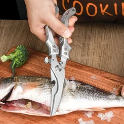 Multipurpose Strong Scissors High Stainless Steel Chicken Scissors Ultra Sharp Scissors Fish Chicken Bone Scissors Kitchen Tools