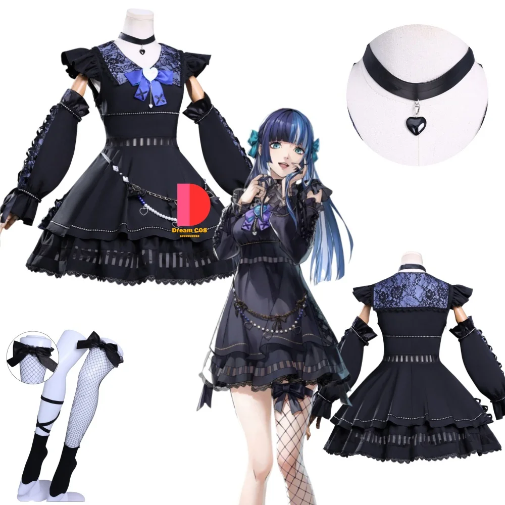 

Popular Anime Shizuku Kano Costume Cosplay Role Playing Black Cute Dress Uniform for Women Girl Comic Con Party Halloween Suits
