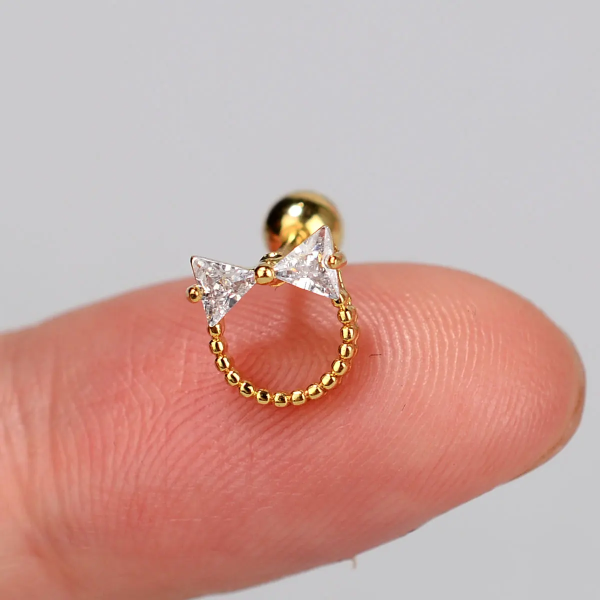 1pc Kristall cz Tragus Helix Piercing Ohr stecker Ohrring für Frauen Turm lappen Knorpel Schmetterling Blatt Blume Ohr Percing edlen Schmuck – Detail 30