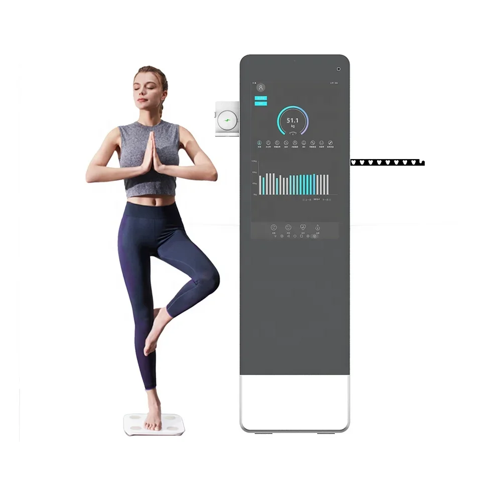 

Fitness Mirror With Android OS Install Fitness Software and Camera Can Catch Our Move and Help to Correct Our Moves Bath Mirrors