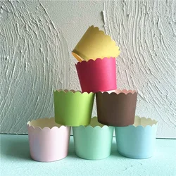 10pcs mini Muffins Cup Paper Cupcake Wrappers Baking Cups Cases Muffin Boxes Cake Cup DIY Cake Tools Kitchen Baking Supplies