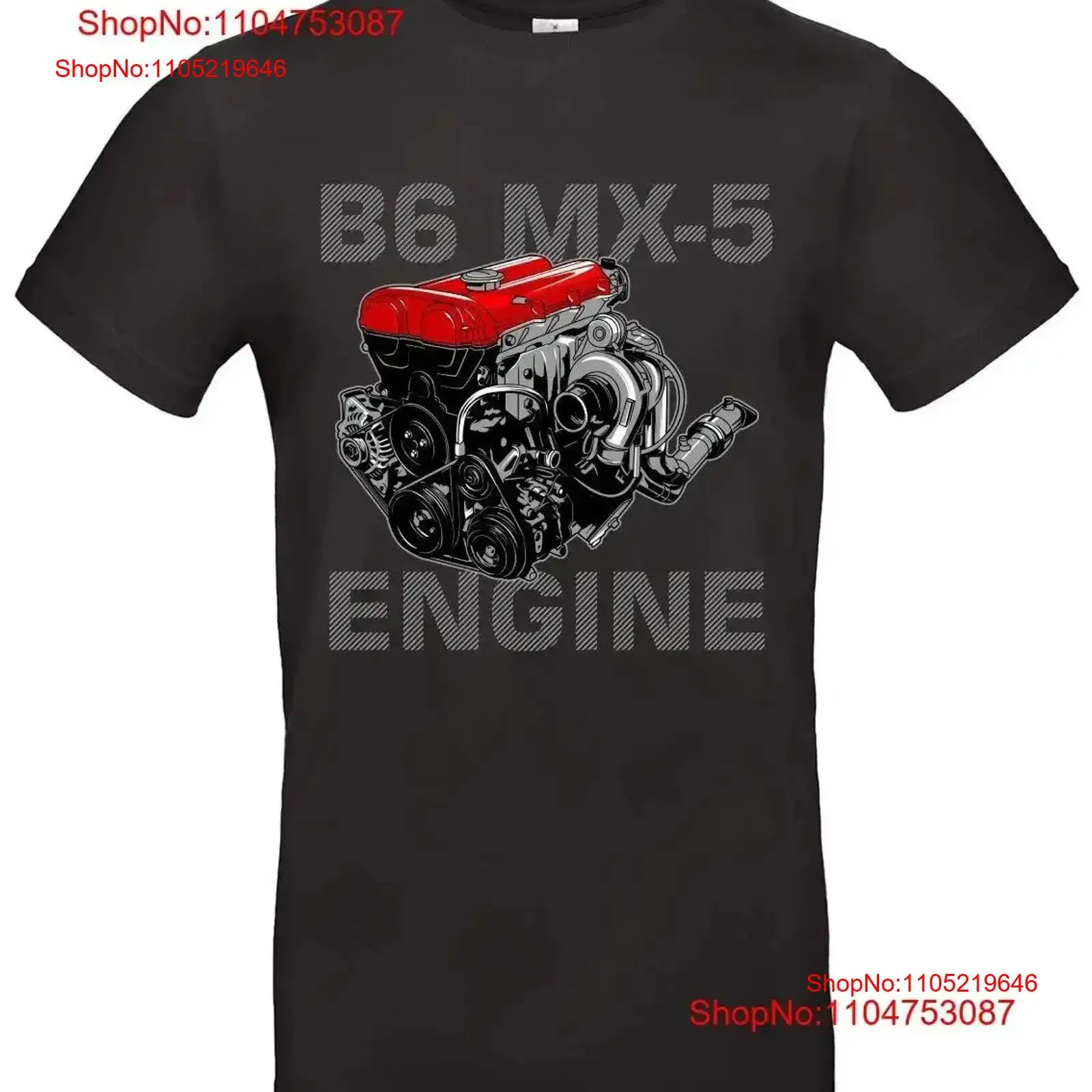 B6 MX5 Tuning T Shirt Motorsport Fans High Quality Cotton vintage Washed graphic fashion designer clothes Breathable Slightly