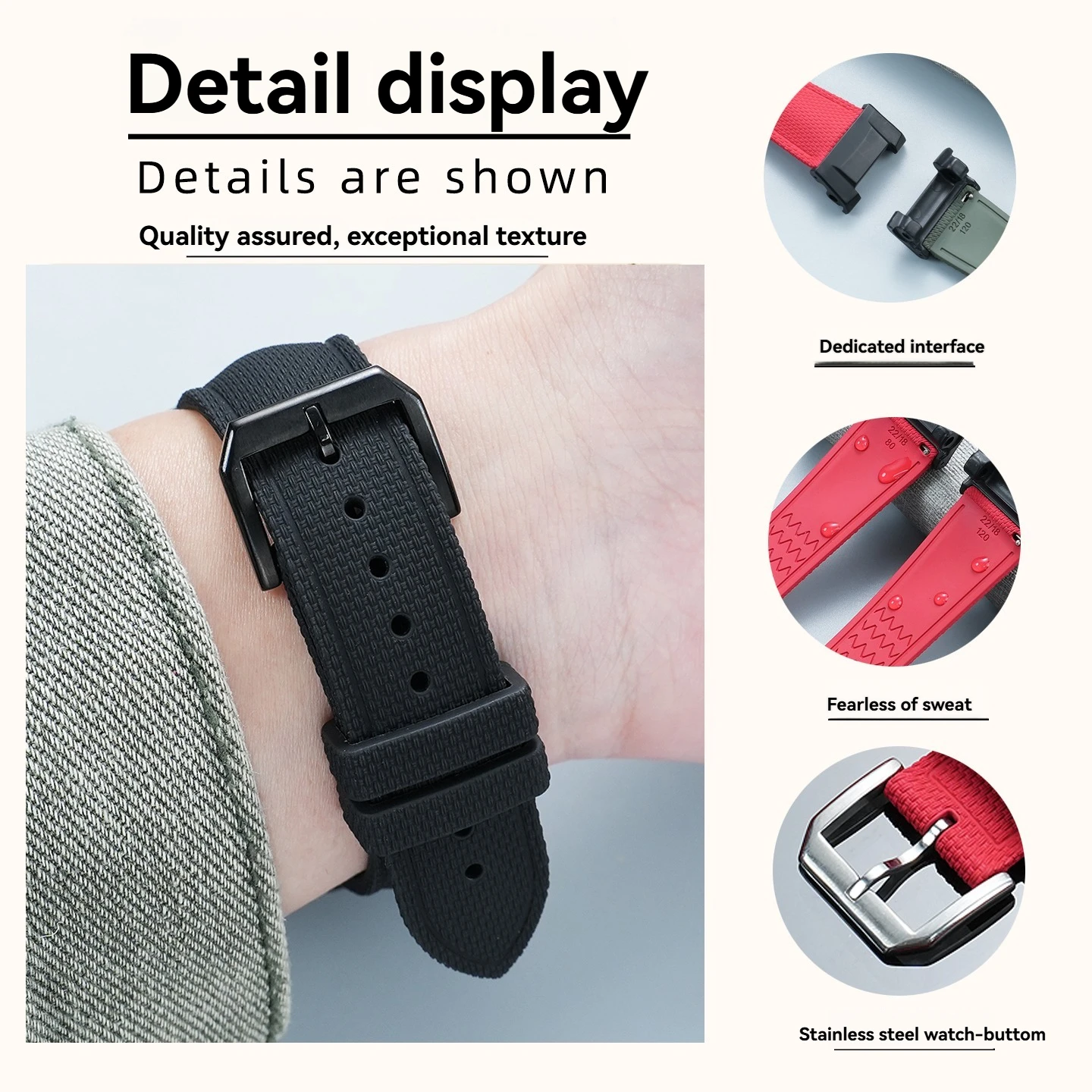 Suitable for Casio G-SHOCK series Big Mud King 5713 GWG-B1000 modified and upgraded fluorine rubber replacement watchband
