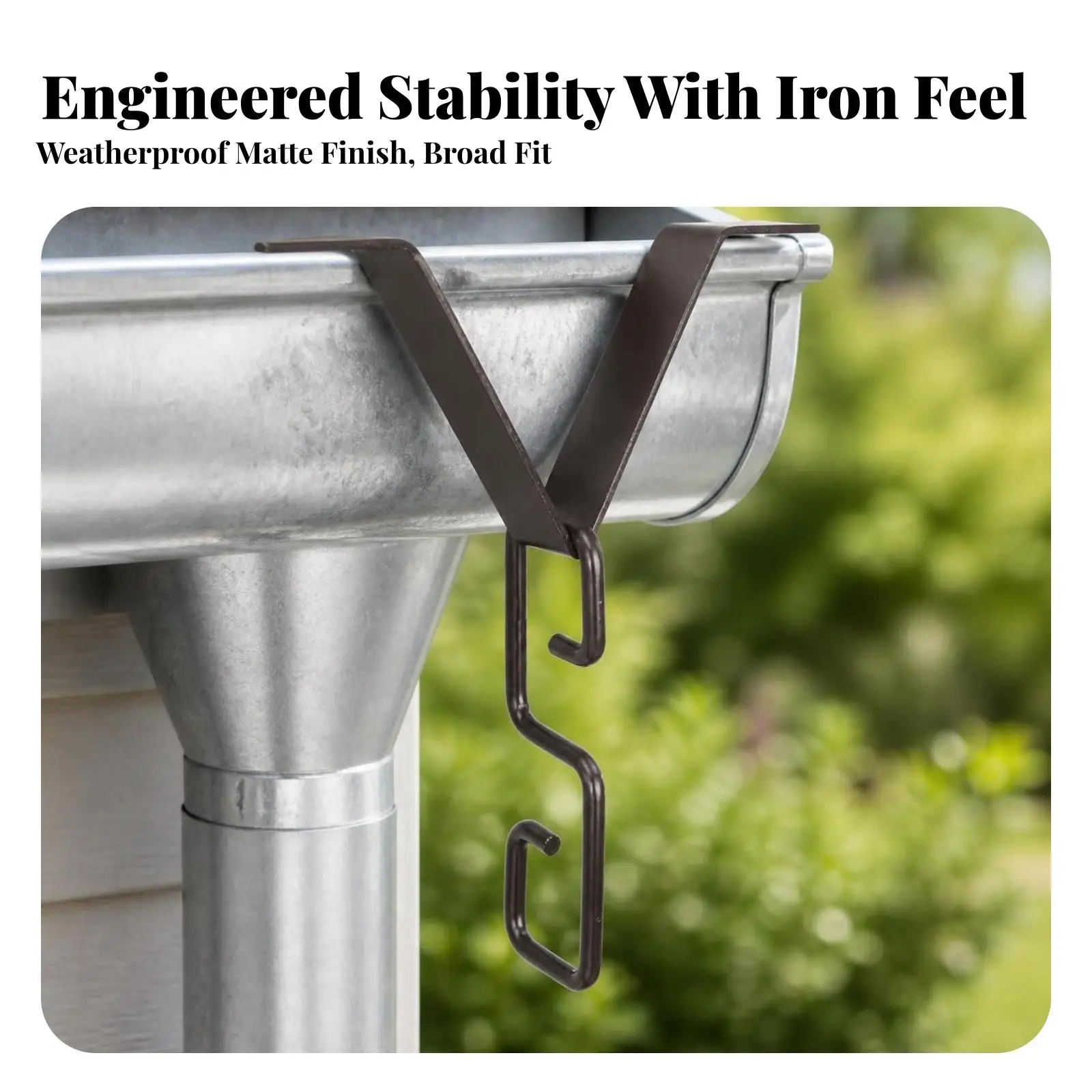Rain Chain Holder Rust-Resistant Gutter Adapter Hook Sturdy for Homeowners